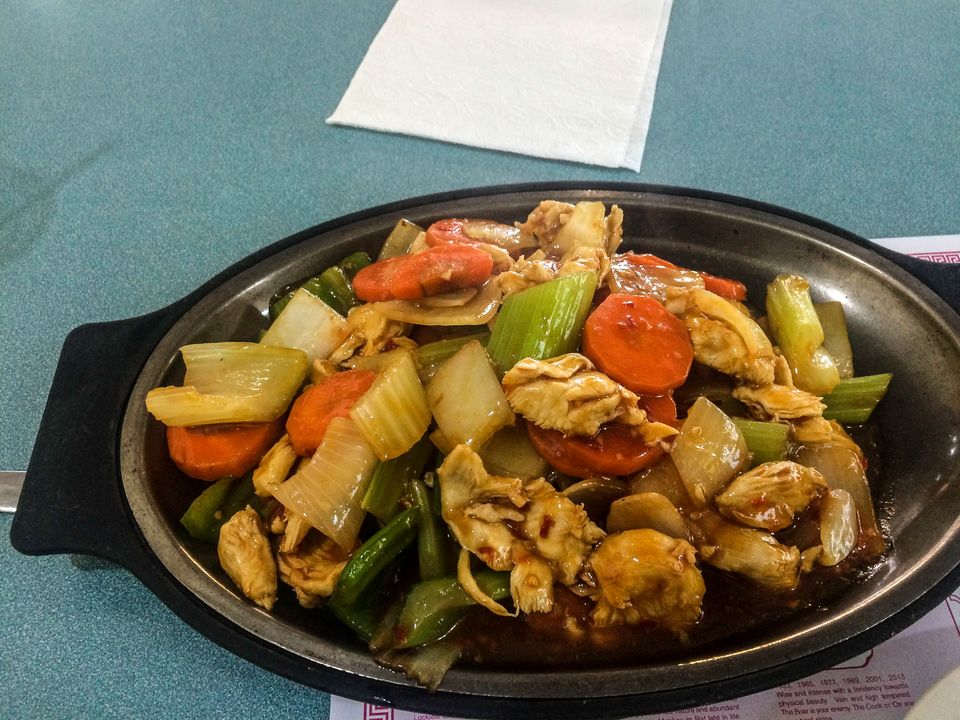 Pollo con salsa de soja y verduras al estilo chino