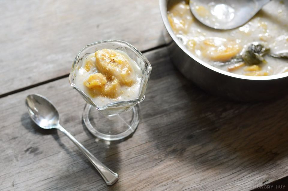 Chè chuối, postre vietnamita de plátano y tapioca