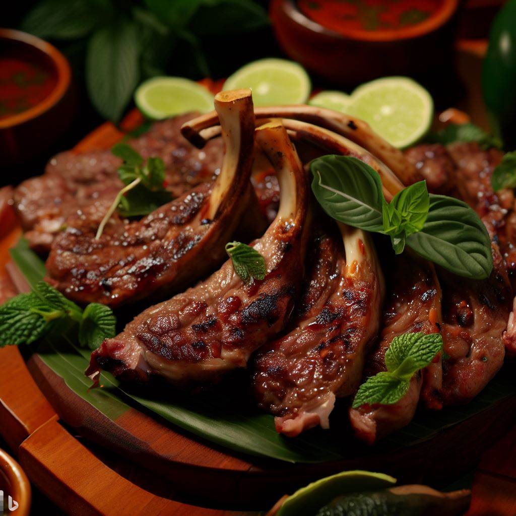 chuletas de cordero aromáticas al estilo vietnamita